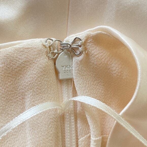 Reformation Winifred Satin Dress Fior Di Latte - Picture 8 of 12